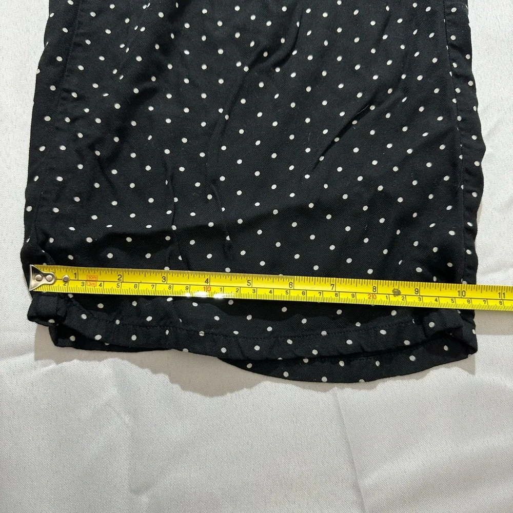 Old Navy Women’s M Jumpsuit Black White Polka Dot Cropped Split Back Wide Leg